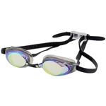 Okulary pływackie męskie/damskie Aquafeel "Glide Mirrored" silikonowy pasek czarne (4118/33)