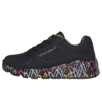 Sneakersy dziecięce Skechers Uno Lite Lovely Luv buty sportowe serduszka czarne (314976L-BKMT)